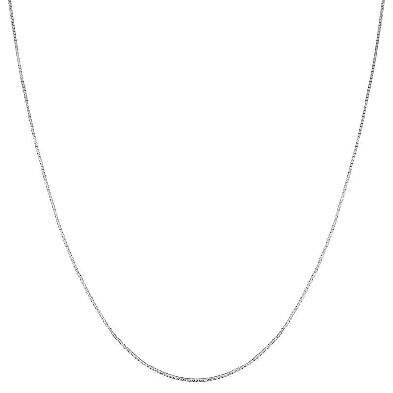 14K White Gold Box Chain (18